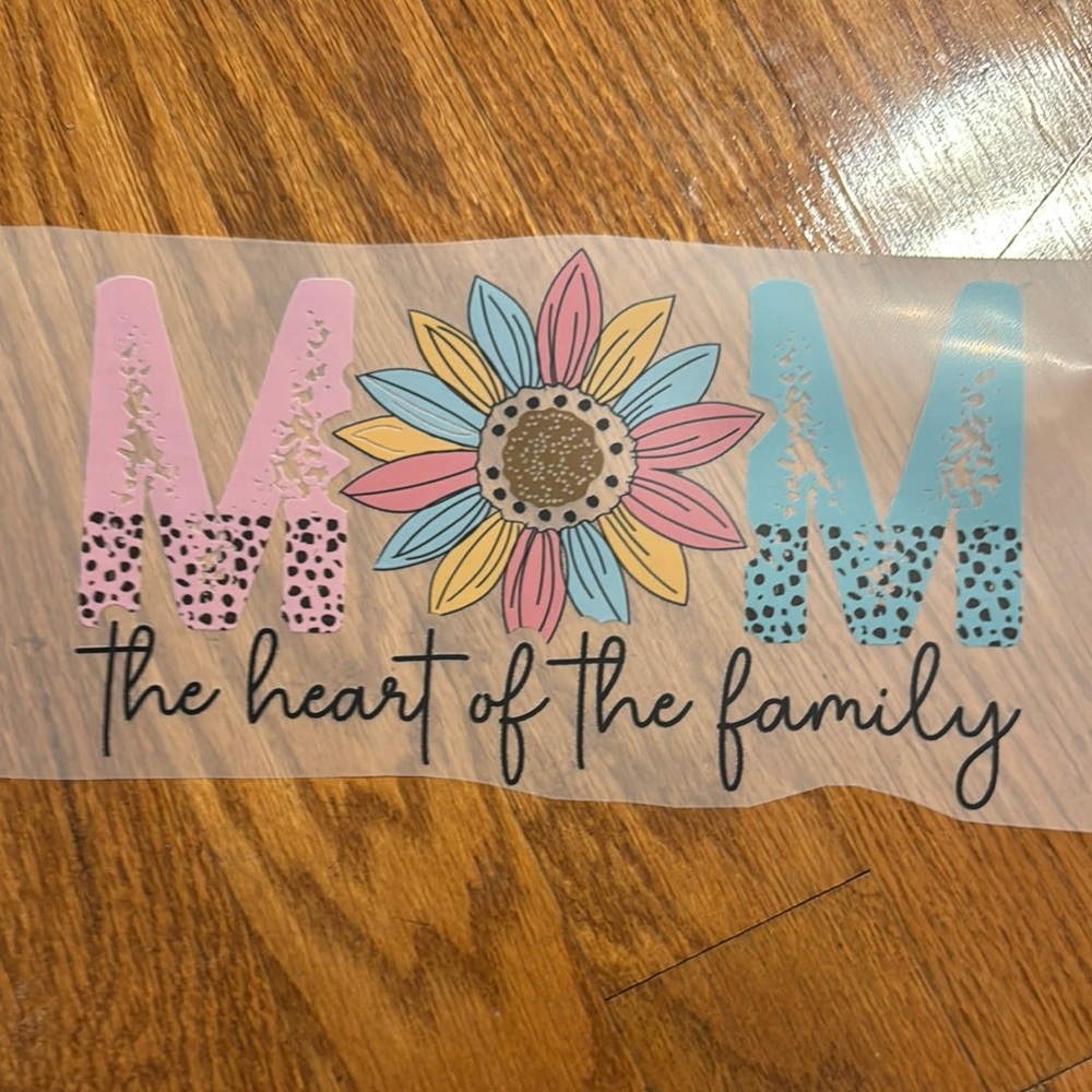 Colorful 'MOM' Family Wall Decal